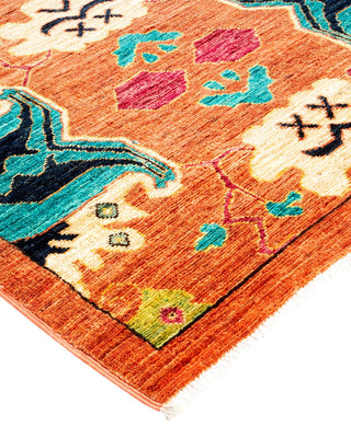 Traditional Serapi Orange Wool Area Rug 8' 2" x 10' 9" - Solo Rugs