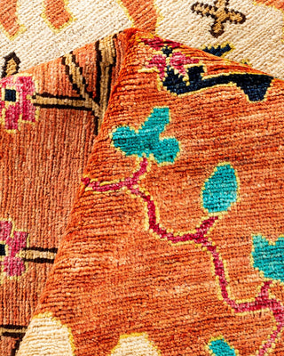 Traditional Serapi Orange Wool Area Rug 8' 2" x 10' 9" - Solo Rugs
