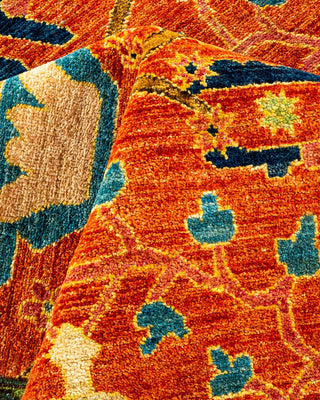 Traditional Serapi Orange Wool Area Rug 8' 2" x 10' 5" - Solo Rugs