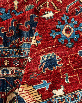Traditional Serapi Orange Wool Area Rug 9' 10" x 13' 7" - Solo Rugs