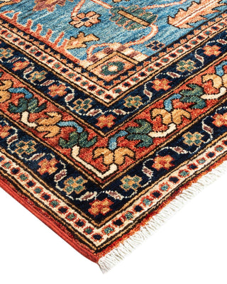 Traditional Serapi Orange Wool Area Rug 6' 2" x 8' 8" - Solo Rugs