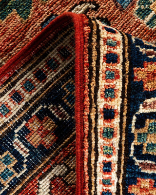 Traditional Serapi Orange Wool Area Rug 6' 2" x 8' 8" - Solo Rugs