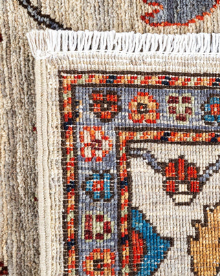 Traditional Serapi Light Gray Wool Area Rug 5' 10" x 8' 10" - Solo Rugs