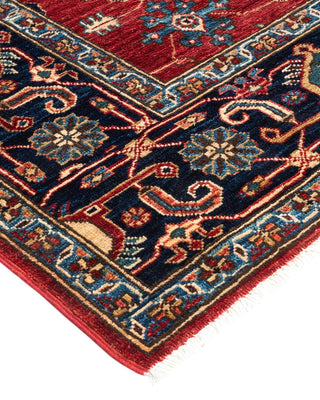 Traditional Serapi Orange Wool Square Area Rug 6' 0" x 6' 4" - Solo Rugs