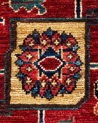 Traditional Serapi Orange Wool Square Area Rug 6' 0" x 6' 4" - Solo Rugs