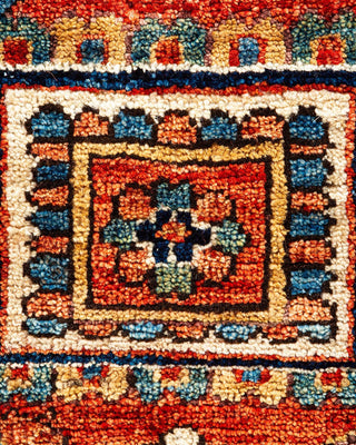 Traditional Serapi Orange Wool Area Rug 6' 0" x 8' 5" - Solo Rugs