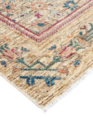 Traditional Serapi Beige Wool Area Rug 6' 5" x 9' 5" - Solo Rugs