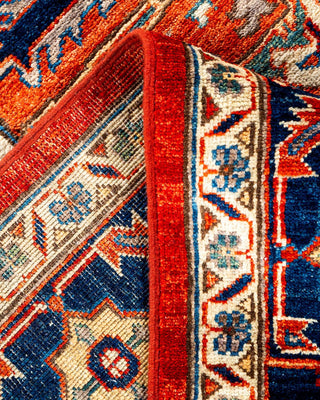 Traditional Serapi Orange Wool Area Rug 6' 0" x 8' 7" - Solo Rugs