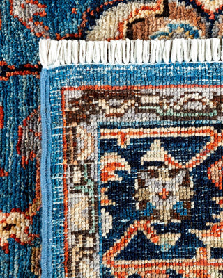 Traditional Serapi Light Blue Wool Area Rug 6' 0" x 9' 3" - Solo Rugs