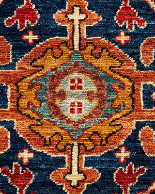 Traditional Serapi Orange Wool Area Rug 6' 0" x 8' 11" - Solo Rugs