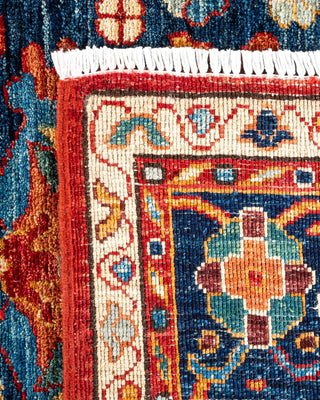 Traditional Serapi Orange Wool Area Rug 6' 0" x 8' 11" - Solo Rugs
