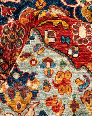 Traditional Serapi Orange Wool Area Rug 6' 0" x 8' 11" - Solo Rugs
