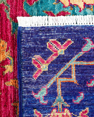 Traditional Serapi Purple Wool Area Rug 6' 6" x 9' 8" - Solo Rugs