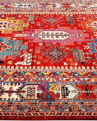 Traditional Serapi Orange Wool Area Rug 5' 9" x 8' 11" - Solo Rugs