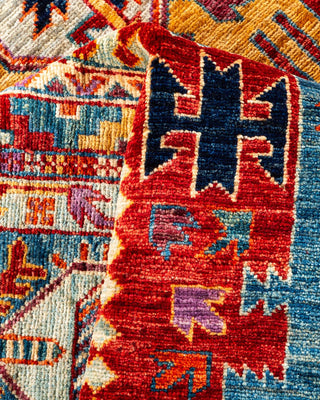 Traditional Serapi Orange Wool Area Rug 5' 9" x 8' 11" - Solo Rugs