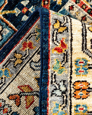 Traditional Serapi Blue Wool Area Rug 5' 10" x 8' 10" - Solo Rugs