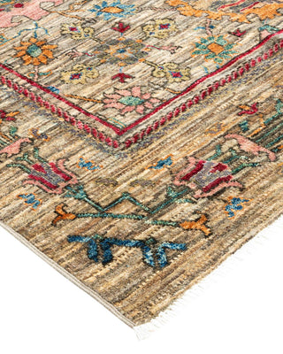 Traditional Serapi Beige Wool Area Rug 6' 6" x 9' 7" - Solo Rugs