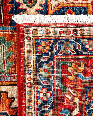 Traditional Serapi Orange Wool Area Rug 4' 11" x 7' 0" - Solo Rugs