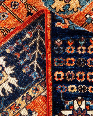 Traditional Serapi Orange Wool Area Rug 4' 10" x 6' 7" - Solo Rugs