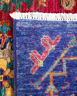 Traditional Serapi Purple Wool Area Rug 4' 8" x 10' 4" - Solo Rugs