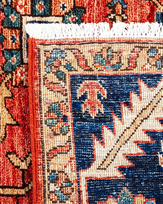 Traditional Serapi Orange Wool Area Rug 5' 5" x 7' 7" - Solo Rugs