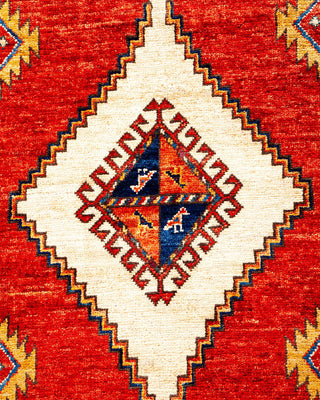 Traditional Serapi Blue Wool Area Rug 5' 1" x 7' 4" - Solo Rugs
