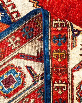 Traditional Serapi Blue Wool Area Rug 5' 1" x 7' 4" - Solo Rugs