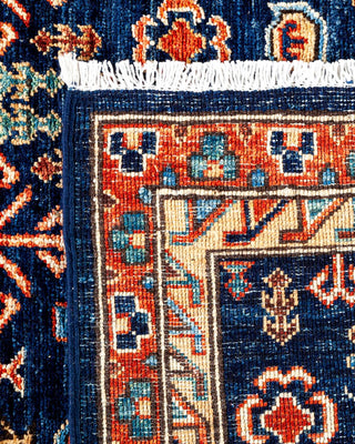 Traditional Serapi Blue Wool Area Rug 5' 0" x 6' 10" - Solo Rugs