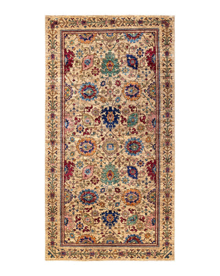 Traditional Serapi Ivory Wool Area Rug 5' 7" x 10' 8" - Solo Rugs