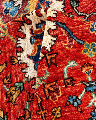Traditional Serapi Orange Wool Area Rug 5' 0" x 10' 11" - Solo Rugs