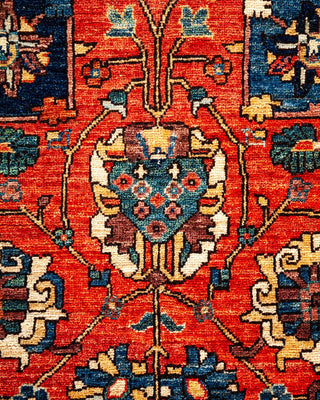 Traditional Serapi Orange Wool Area Rug 5' 2" x 7' 0" - Solo Rugs