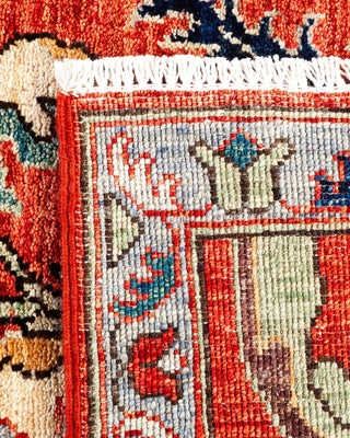 Traditional Serapi Orange Wool Area Rug 4' 3" x 7' 11" - Solo Rugs