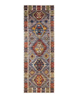 Traditional Serapi Gray Wool Area Rug 4' 2" x 12' 1" - Solo Rugs