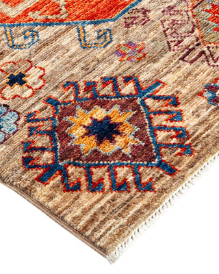 Traditional Serapi Beige Wool Area Rug 3' 8" x 13' 5" - Solo Rugs