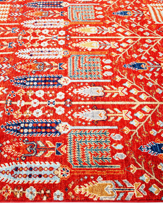 Traditional Serapi Orange Wool Area Rug 3' 11" x 12' 10" - Solo Rugs