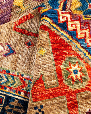 Traditional Serapi Yellow Wool Area Rug 4' 0" x 12' 9" - Solo Rugs