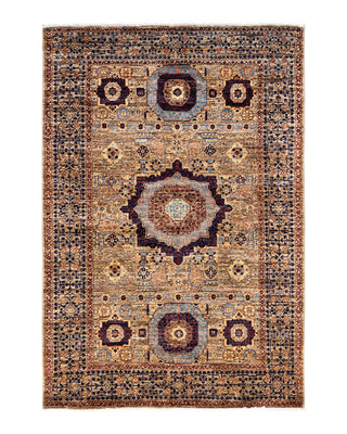 Traditional Serapi Beige Wool Area Rug 3' 5" x 5' 0" - Solo Rugs
