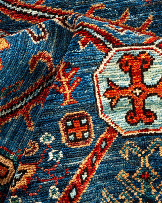 Traditional Serapi Light Blue Wool Area Rug 3' 1" x 5' 1" - Solo Rugs