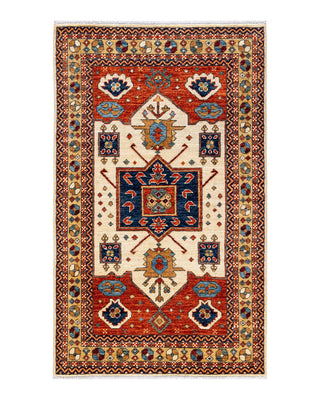 Traditional Serapi Ivory Wool Area Rug 3' 1" x 5' 0" - Solo Rugs