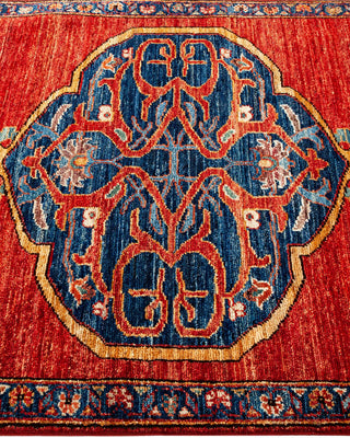 Traditional Serapi Orange Wool Area Rug 3' 1" x 5' 3" - Solo Rugs