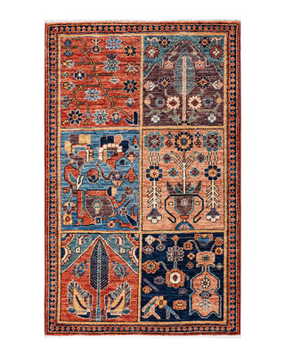 Traditional Serapi Orange Wool Area Rug 3' 2" x 4' 10" - Solo Rugs