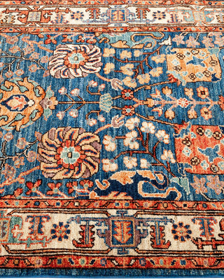 Traditional Serapi Light Blue Wool Area Rug 3' 3" x 4' 11" - Solo Rugs