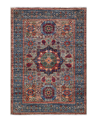 Traditional Serapi Beige Wool Area Rug 3' 5" x 4' 9" - Solo Rugs