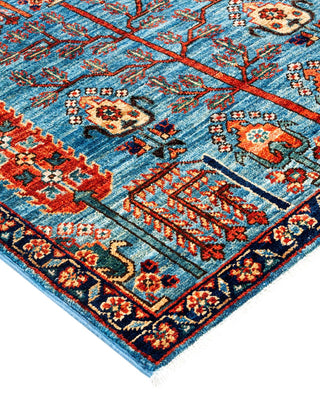 Traditional Serapi Light Blue Wool Runner 2' 9" x 17' 8" - Solo Rugs