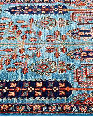 Traditional Serapi Light Blue Wool Runner 2' 9" x 17' 8" - Solo Rugs