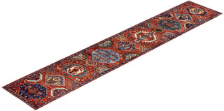 Traditional Serapi Orange Wool Runner 2' 9" x 14' 8" - Solo Rugs