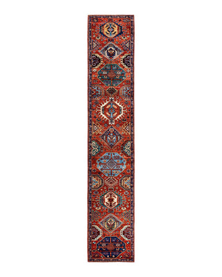 Traditional Serapi Orange Wool Runner 2' 9" x 14' 8" - Solo Rugs