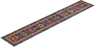 Traditional Serapi Blue Wool Runner 2' 8" x 16' 2" - Solo Rugs