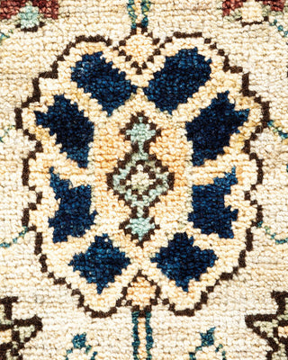 Traditional Serapi Ivory Wool Runner 2' 9" x 11' 9" - Solo Rugs