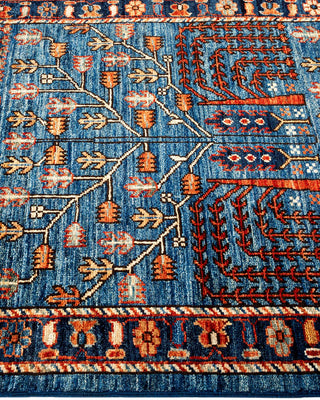 Traditional Serapi Light Blue Wool Runner 2' 8" x 11' 7" - Solo Rugs